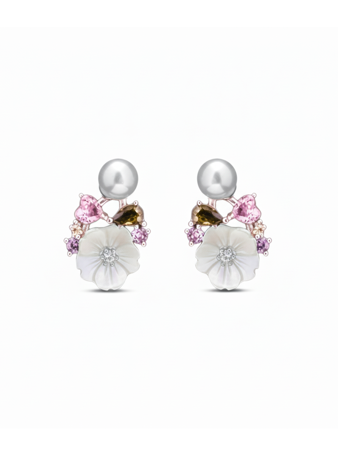 Jardin de Lune Floral Earrings Golden Dawn