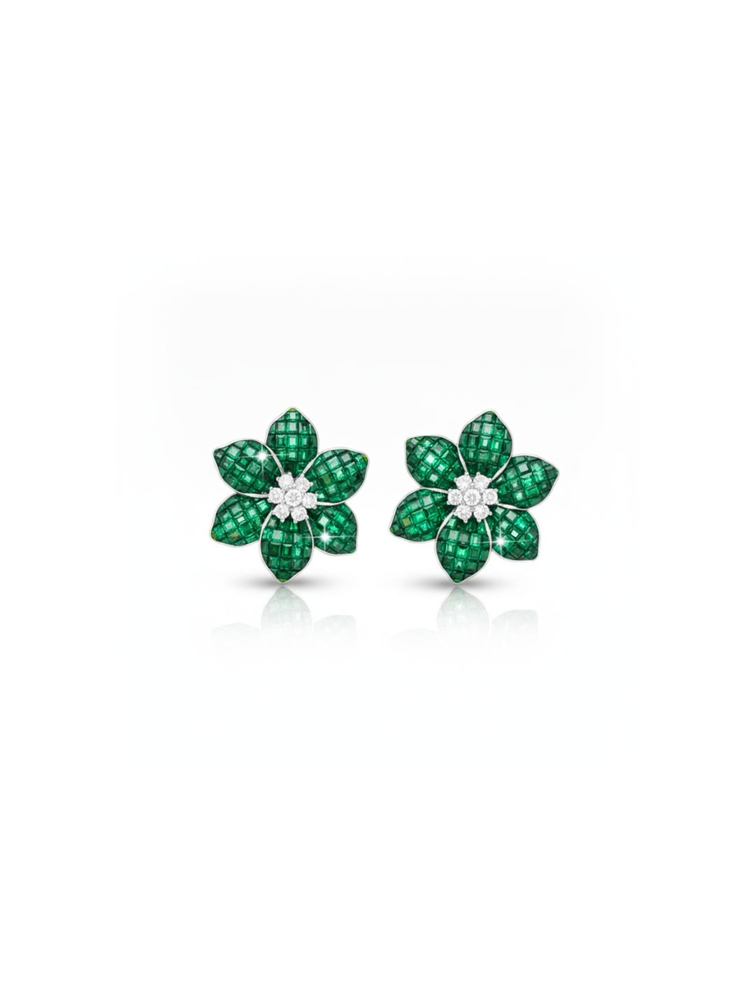 Timeless Bloom Earrings Emerald