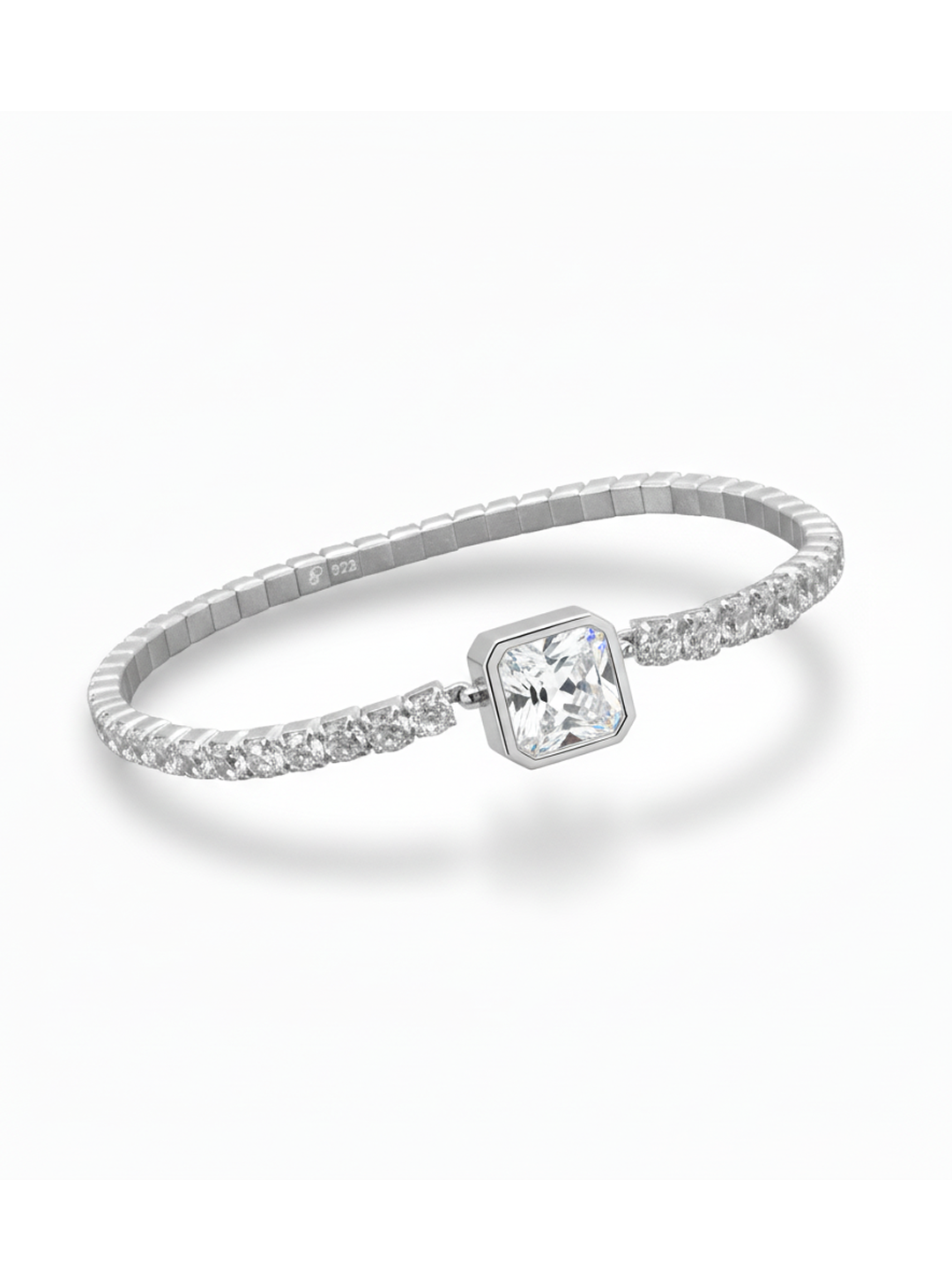 Silver Classic Diamond Stack Bracelet