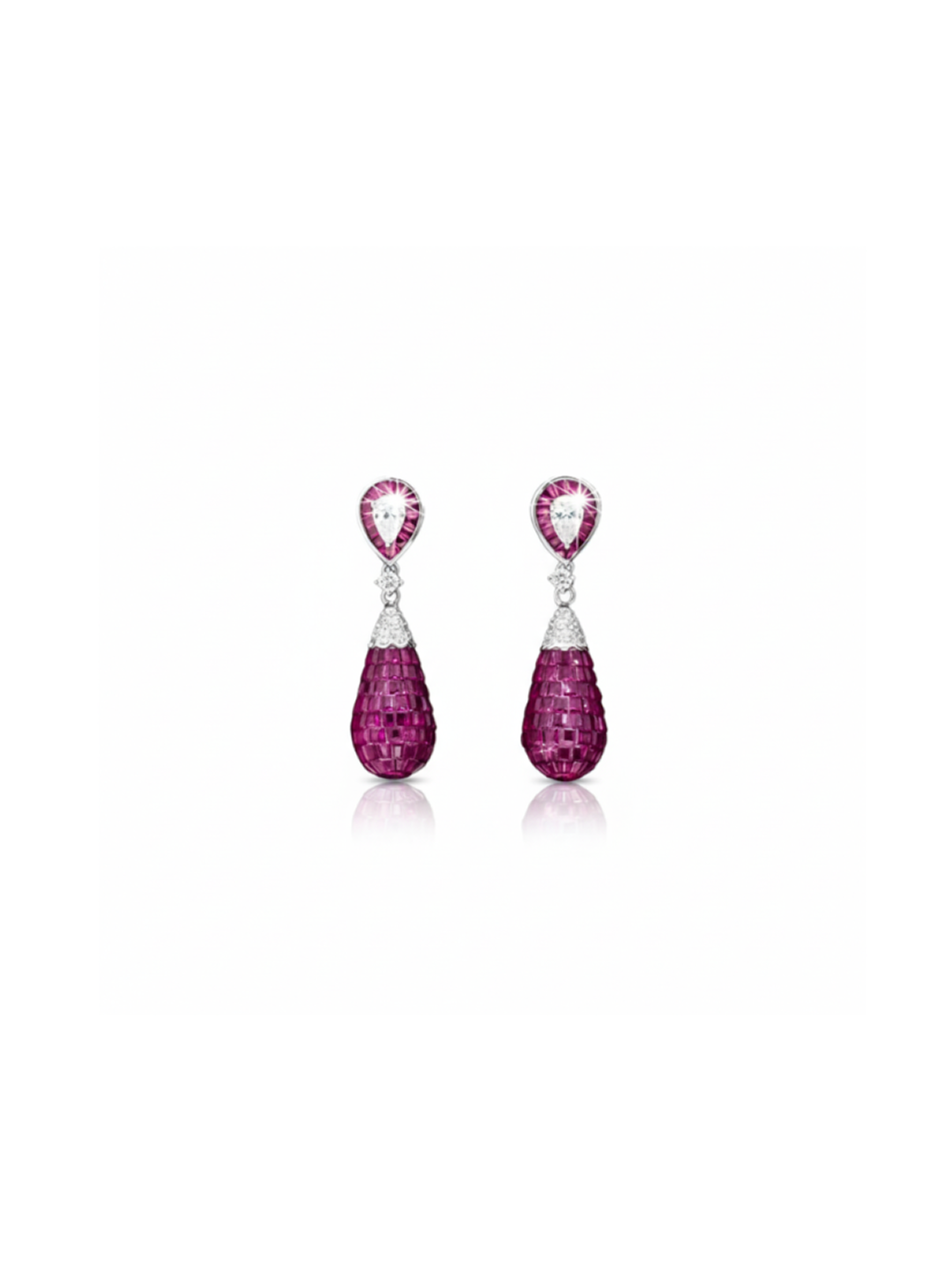 Timeless Glow Drop Earrings Crimson